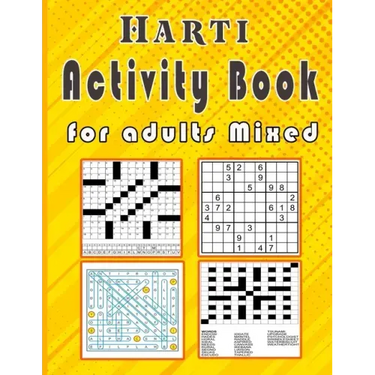 Harti Activity book for adults Mixed: Puzzle book mixed ! Soduko, word search, CodeWord and word Fill In / 8,5"x11" 112 pages