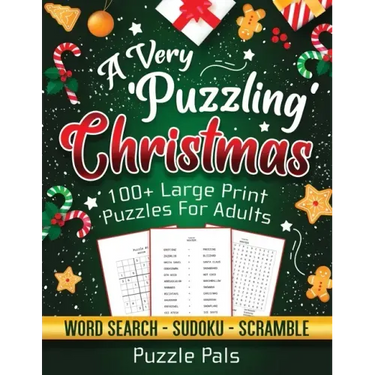 A Very Puzzling Christmas: 100+ Large Print Puzzles For Adults