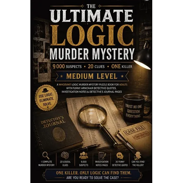 The Ultimate Logic Murder Mystery: 9,000 Suspects - 20 Clues - One Killer - A Medium Whodunit Logic Murder Mystery Puzzle Book for Adults with Funny A