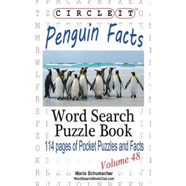 Circle It, Penguin Facts, Word Search, Puzzle Book