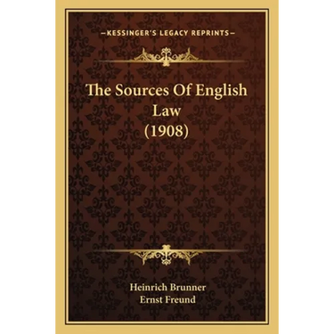 The Sources Of English Law (1908)