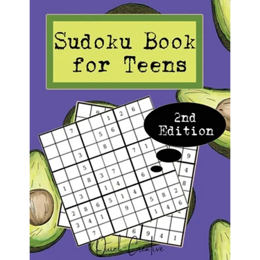 Sudoku Book For Teens 2nd Edition: Easy to Medium Sudoku Puzzles Including 330 Sudoku Puzzles with Solutions, Avocado Edition, Great Gift for Teens or