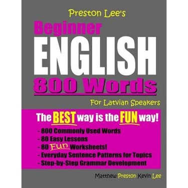 Preston Lee's Beginner English 800 Words For Latvian Speakers
