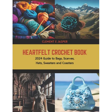 Heartfelt Crochet Book: 2024 Guide to Bags, Scarves, Hats, Sweaters and Coasters