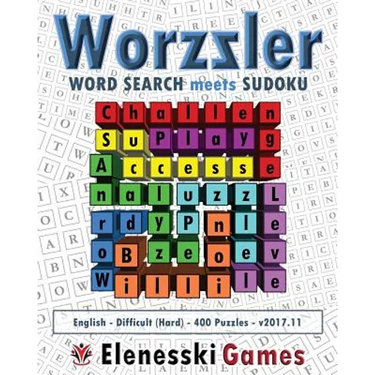 Worzzler (English, Difficult, 400 Puzzles) 2017.11: Word Search meets Sudoku