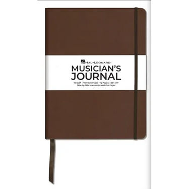 Musician's Journal - 10-Staff, Premium Paper, 112 Pages, 8.5 Inch. X 11 Inch., Side-By-Side Manuscript and Dot Paper