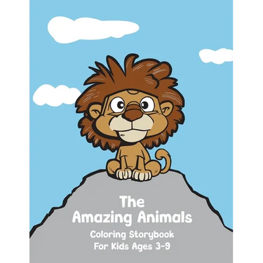 The Amazing Animals Coloring Storybook: For Kids Ages 3-9