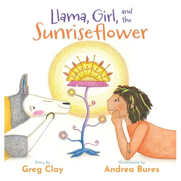 Llama, Girl, and the Sunriseflower