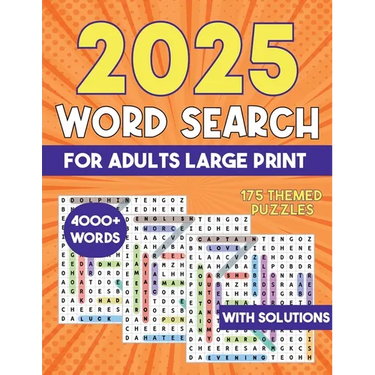 2025 Word Search for Adults Large Print 4000+ Words: Word Search Puzzle Books