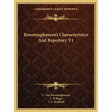 Boenninghausen's Characteristics And Repertory V1