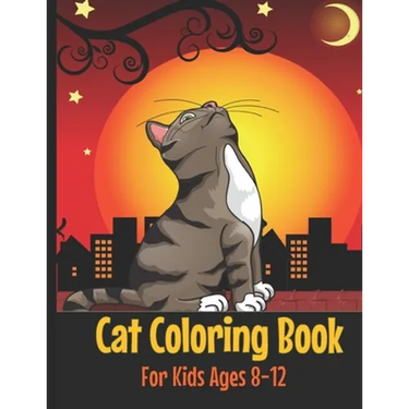 Cat Coloring Book: Cute Cat Coloring Book for Kids Ages 8-12