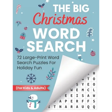 The Big Christmas Word Search: 72 Large-Print Word Search Puzzles For Holiday Fun (For Kids & Adults)