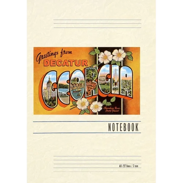 Vintage Lined Notebook Greetings from Decatur