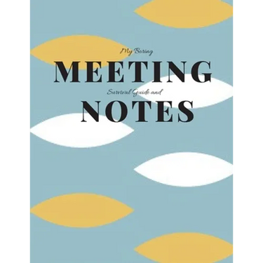 My Boring Meeting Survival Guide and Notes: 8.5x11 Meeting Notebook and Puzzle Book