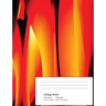 Abstract Flames Composition Notebook: College Ruled 100 Sheets/200 Pages 7.44x9.69