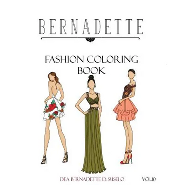 BERNADETTE Fashion Coloring Book Vol. 10: Prom Night: beautiful hand-drawn prom dresses and gowns