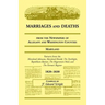 Marriages and Deaths from the Newspapers of Allegany and Washington Counties, Maryland, 1820-1830