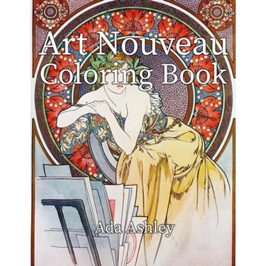 Art Nouveau Coloring Book: 30 Coloring Pages for Adults of Alphonse Mucha Illustrations