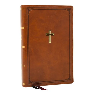 KJV Personal Size Large Print End-Of-Verse Reference Bible, Brown Leathersoft, Red Letter, Comfort Print