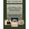O'Hair (Madalyn) V. Paine (Thomas) U.S. Supreme Court Transcript of Record with Supporting Pleadings
