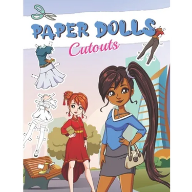 Paper Dolls Cutouts: Color, Cut and Play - Paper Doll for Girls ages 8-12 - With Clothes