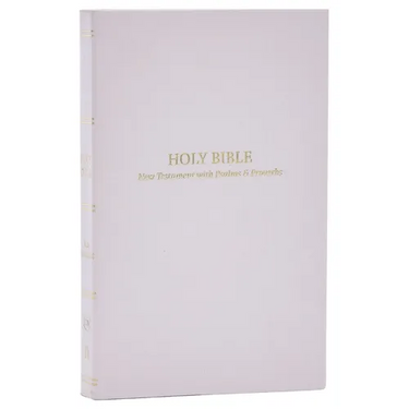 KJV Holy Bible: Pocket New Testament with Psalms and Proverbs, White Softcover, Red Letter, Comfort Print: King James Version