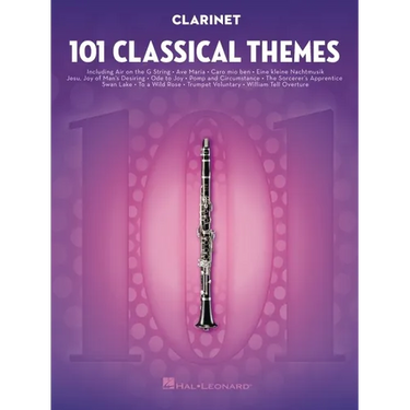 101 Classical Themes for Clarinet Instrumental Sheet Music Songbook Hal Leonard Clarinet Solo Collection Includes Works by Beethoven Mozart Bach and M