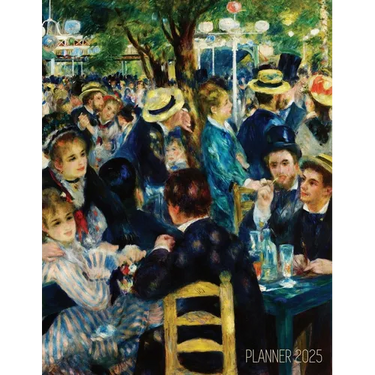 Renoir Daily Planner 2025: Dance at le Moulin de la Galette Painting Artistic Impressionism Art Organizer