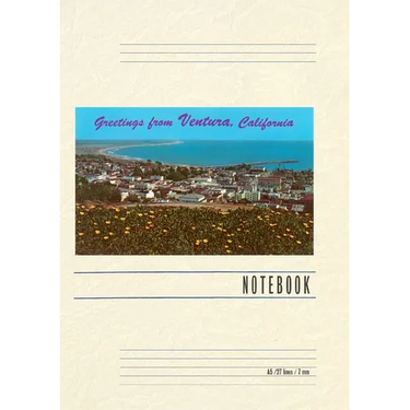 Vintage Lined Notebook Greetings from Ventura