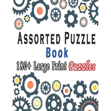 Assorted Puzzle Book: Puzzle Activity Book for Adults, 180+ Large Print Mixed Puzzles - Word search, Sudoku, Cryptograms, Word Scramble to Improve You