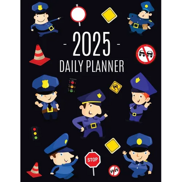 Police Planner 2025: Cool Daily Organizer: January-December (12 Months) Stylish Blue Policeman Weekly Agenda for Law & Order