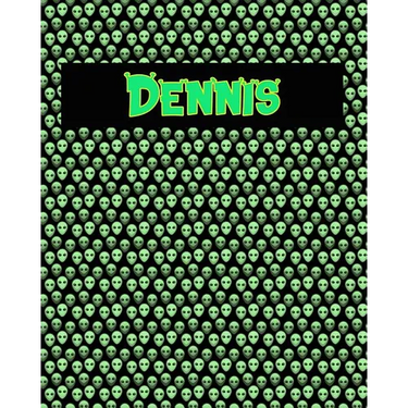 120 Page Handwriting Practice Book with Green Alien Cover Dennis: Primary Grades Handwriting Book