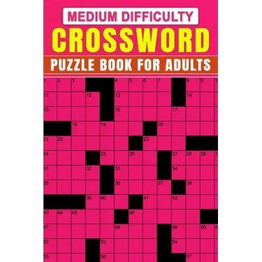 Medium Difficulty Crossword Puzzle Book For Adults: 82+ Large Print Puzzles With Solution-(Boost Your Brainpower)