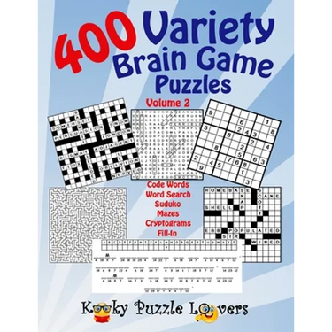 Variety Brain Game Puzzle Book, Volume 2: 400 Puzzles