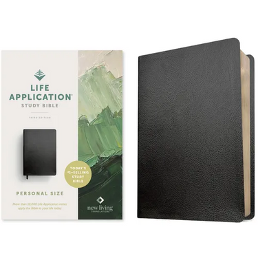 NLT Life Application Study Bible, Third Edition, Personal Size (Bonded Leather, Black, Red Letter)
