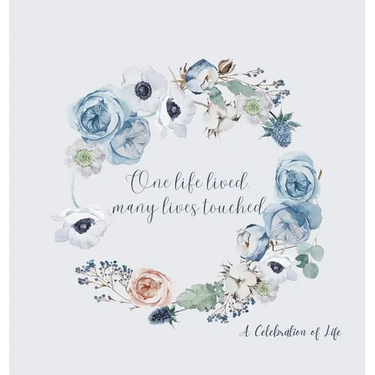 Celebration of life, funeral book, Condolence book to sign (Hardback cover)