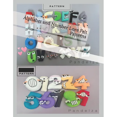 Alphabet and Number Lore Felt Patterns