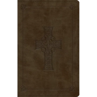 ESV Large Print Value Thinline Bible (Trutone, Olive, Celtic Cross Design)