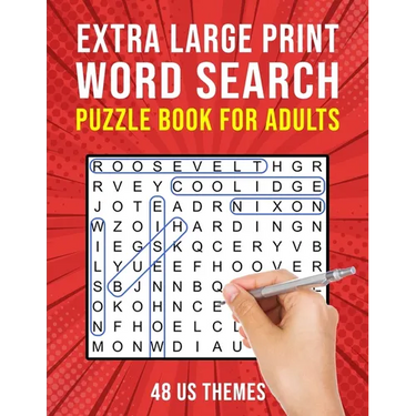 Extra Large Print Word Search Book for Adults: 48 US Themed Wordsearch Puzzles for Seniors or Visually Impaired