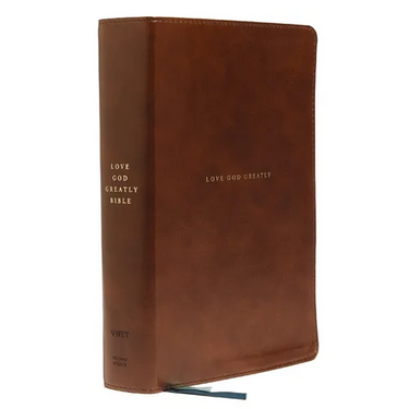 Net, Love God Greatly Bible, Leathersoft, Brown, Comfort Print: Holy Bible