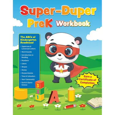 Super-Duper Prek Workbook: Spark Pre-Reading, Writing, and Math Skills!