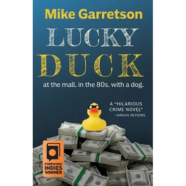 Lucky Duck: At the mall, in the 80s, with a dog.