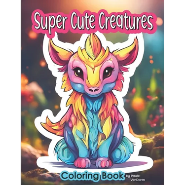 Coloring Book Super Cute Creatures: Charming Animals to color for Teen and Adults