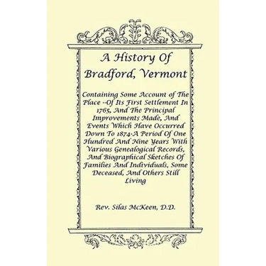 A History of Bradford, Vermont
