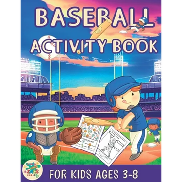Baseball activity book for kids ages 3-8: Baseball themed gift for kids ages 3 and up