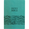 KJV Holy Bible, Wave Design, Large Print, Coastal Blue Ultrasoft: (Red Letter, Teal, 1611 Version)