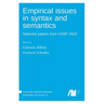 Empirical issues in syntax and semantics