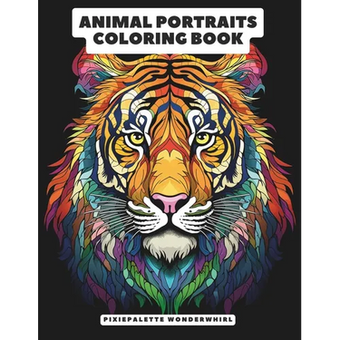 Animal Portraits Coloring Book in Mandala & Mosaic Style for adults and kids: Discover Serenity in Nature's Palette - 122 Pages for All Ages