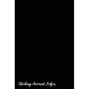 Checking Account Ledger: Checking Account Register,6 Column Personal Record Tracker Log Book, Black Background