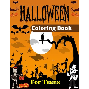 HALLOWEEN Coloring Book For Teens: 30+ fun Design Adults Halloween Coloring Book (Awesome Gifts For Teenagers)